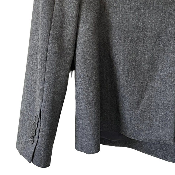 Talbots Woman Size 8 Blazer Jacket Doubled Breasted Wool Stretch Career Gray - Picture 8 of 11